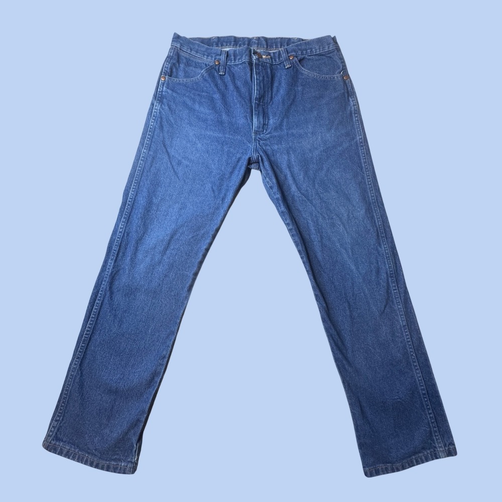 Vintage Wrangler Jeans Mens 36x30 (34x28) Blue 13MWZ Cowboy Cut Straight Denim